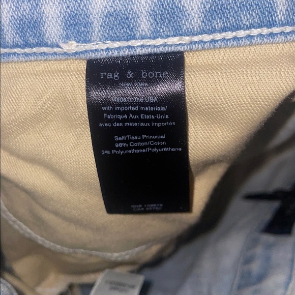 Rag & Bone Light Blue Distressed Jeans - Picture 5 of 6